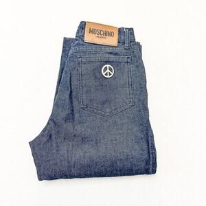Moschino Donna Jeans Dark Wash Denim Flare Leg Size 28 Italy